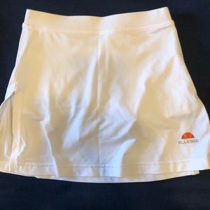 White tennis skirt
